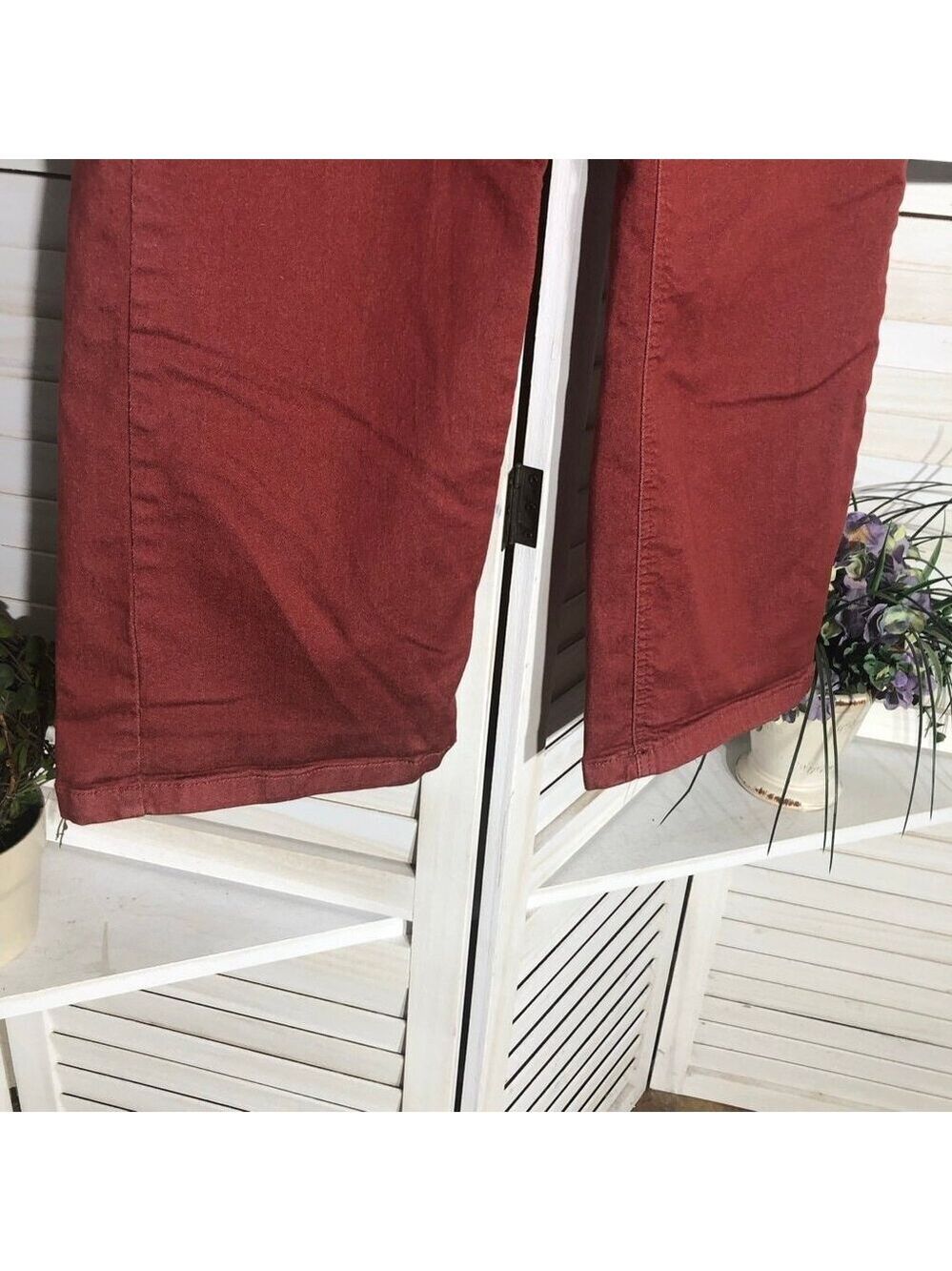 JouJou Jacey Terracotta Culotte Pants Straight Leg Size 27 - Picture 9 of 11